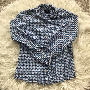 J.Crew Perfect Fit Button Down, Hearts and Bees,
